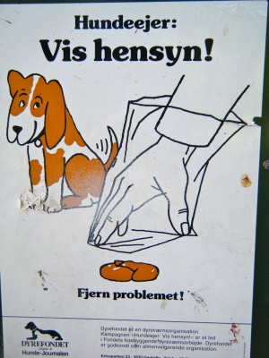 Dog Poop Sign in Denmark