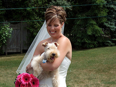 Bride with Dog